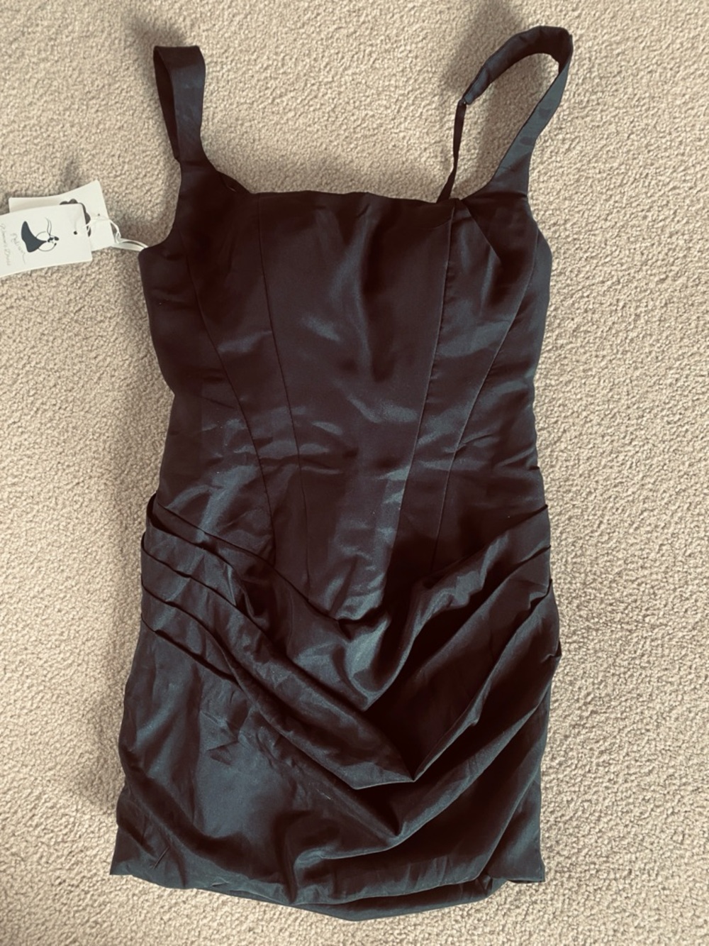 MEDIUM.  MU XIANG CHEN RUCHED LACEUP PUSH UP BRA COCKTAIL DRESS